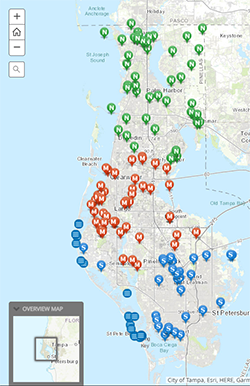 interactive map of Penny for Pinellas Projects